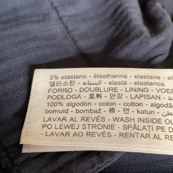 NWT. Massimo Dutti Cotton Navy Blue Bermuda Shorts. Size 30. - Picture 7 of 9